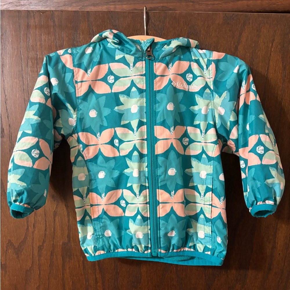 Columbia Kids Jacket - Teal and Peach Floral